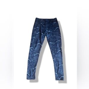 Women’s Gray Snakeskin Pattern Cotton Leggings Size Medium